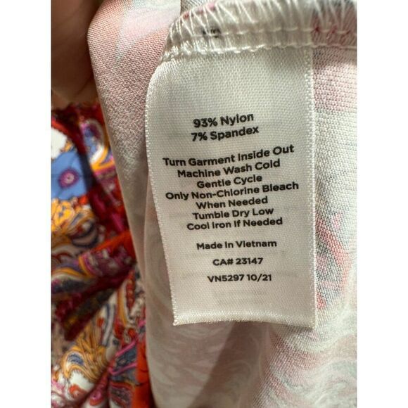 Talbots Tropical Paisley Vibrant Faux Wrap Dress 2X Petite - Picture 3 of 6